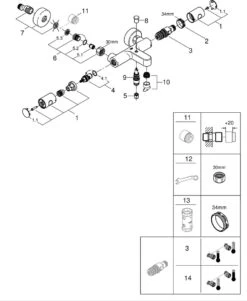 GROHE QuickFix Precision Get Thermostatische Badkraan - EcoJoy® - 15cm - Met Koppelingen - Chroom - 34774000 -Badkamerproducten Winkel 986x1200 3