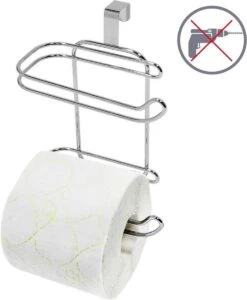 Wonderworker Clever - Hangende RVS Toiletpapier Houder - WC Rolhouder Hangend Verchroomd - Closetrolhouder - Reserverolhouder - WC Rol Houder - Dubbele Closetrolhouder - Zonder Boren & Schroeven - Geschikt Voor Toiletpot/Over De Deur - Verchroomd -Badkamerproducten Winkel 988x1200 2