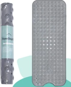 The Original - Badmat Antislip - Grijs - 100x40cm - Antislipmat Douchemat Voor Bad & Douche - Anti Slip Mat Met Zuignappen -Badkamerproducten Winkel 989x1200 2