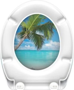SCHÜTTE WC-Bril 82363 CARRIBEAN - Duroplast - Soft Close - Afklikbaar - RVS-Scharnieren - Decor - 3-zijdige Print -Badkamerproducten Winkel 990x1200 2